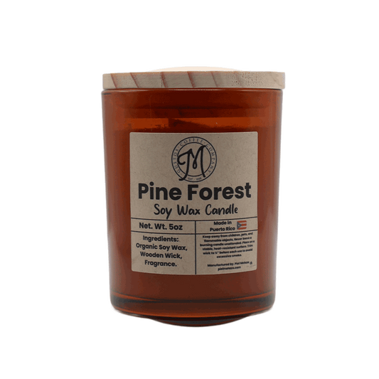 Pine Forest – Soy Wax Candle (5 oz) Hand-poured in Puerto Rico by Piel Melaza